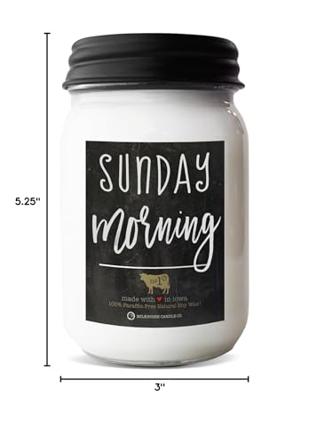 Milkhouse Candle Company - Balsam & Cedar - 26oz Beeswax and Soy Candles - Farmhouse Collection - 100% Natural, Paraffin Free, with Premium Fragrance Oil, Glass Jars with Lids