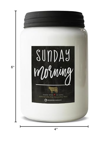 Milkhouse Candle Company - Balsam & Cedar - 26oz Beeswax and Soy Candles - Farmhouse Collection - 100% Natural, Paraffin Free, with Premium Fragrance Oil, Glass Jars with Lids