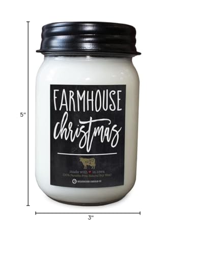 Milkhouse Candle Company - Balsam & Cedar - 26oz Beeswax and Soy Candles - Farmhouse Collection - 100% Natural, Paraffin Free, with Premium Fragrance Oil, Glass Jars with Lids