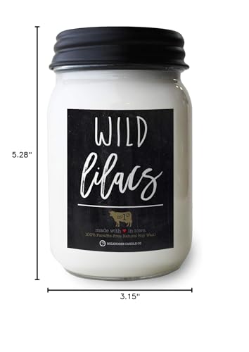 Milkhouse Candle Company - Balsam & Cedar - 26oz Beeswax and Soy Candles - Farmhouse Collection - 100% Natural, Paraffin Free, with Premium Fragrance Oil, Glass Jars with Lids
