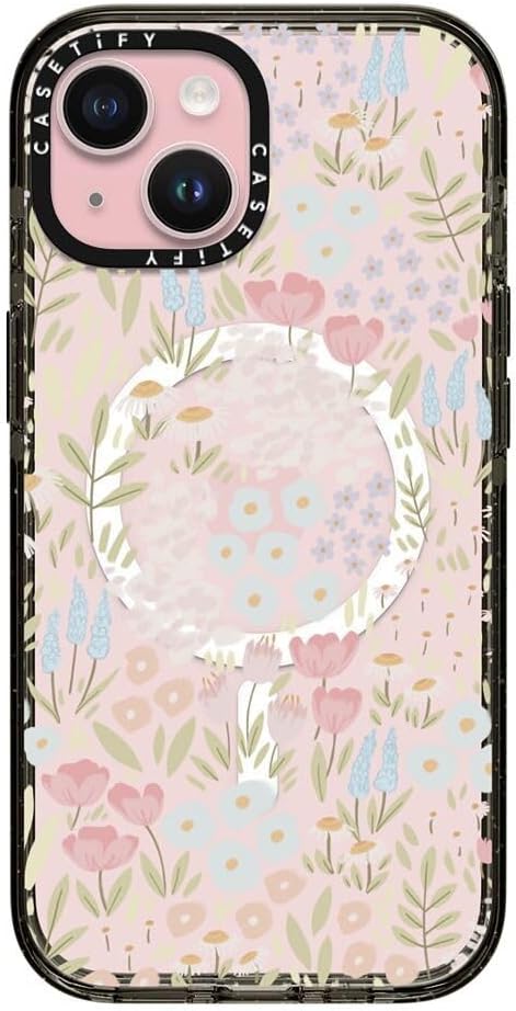 CASETiFY Impact iPhone 15 Pro Max Case [4X Military Grade Drop Tested / 8.2ft Drop Protection/Compatible with Magsafe] White/Black Colorblock - Clear Black