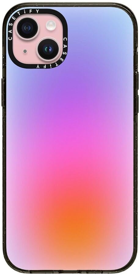 CASETiFY Impact iPhone 15 Pro Max Case [4X Military Grade Drop Tested / 8.2ft Drop Protection/Compatible with Magsafe] White/Black Colorblock - Clear Black