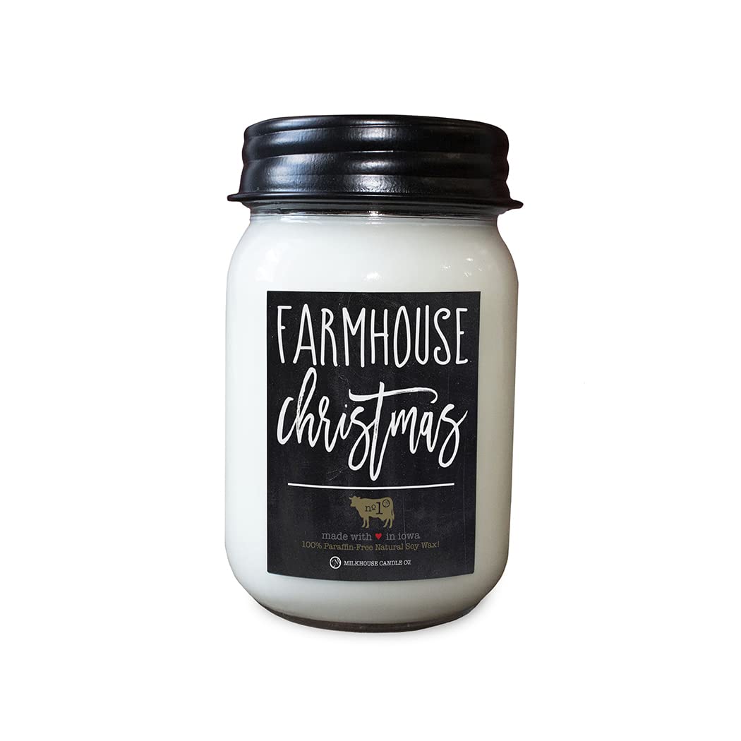Milkhouse Candle Company - Balsam & Cedar - 26oz Beeswax and Soy Candles - Farmhouse Collection - 100% Natural, Paraffin Free, with Premium Fragrance Oil, Glass Jars with Lids