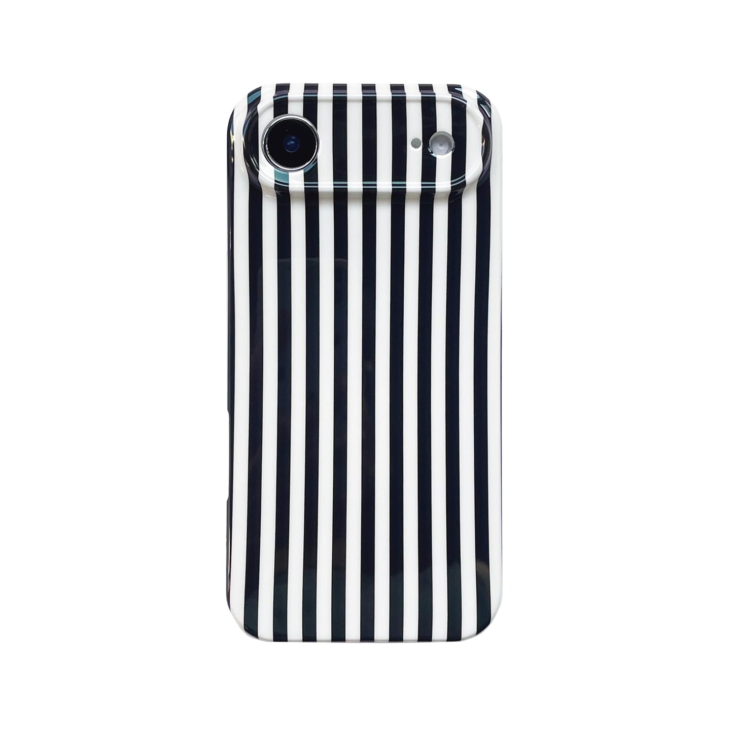 Cute Striped Phone Case Compatible with iPhone 14/13 6.1",Aesthetic Trendy Retro Stripe Pattern Chic Pretty Stylish Protective Girls Women Cover for iPhone 14/13-Black White