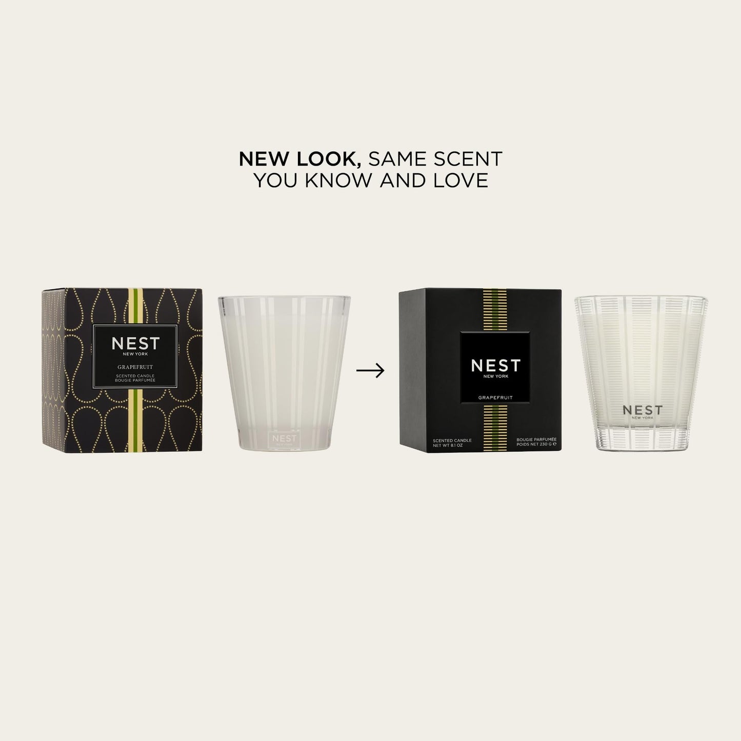 NEST New York Scented Classic Candle, Amber & Incense - 8.1 oz - Up to 60-Hour Burn Time - Reusable Glass Vessel