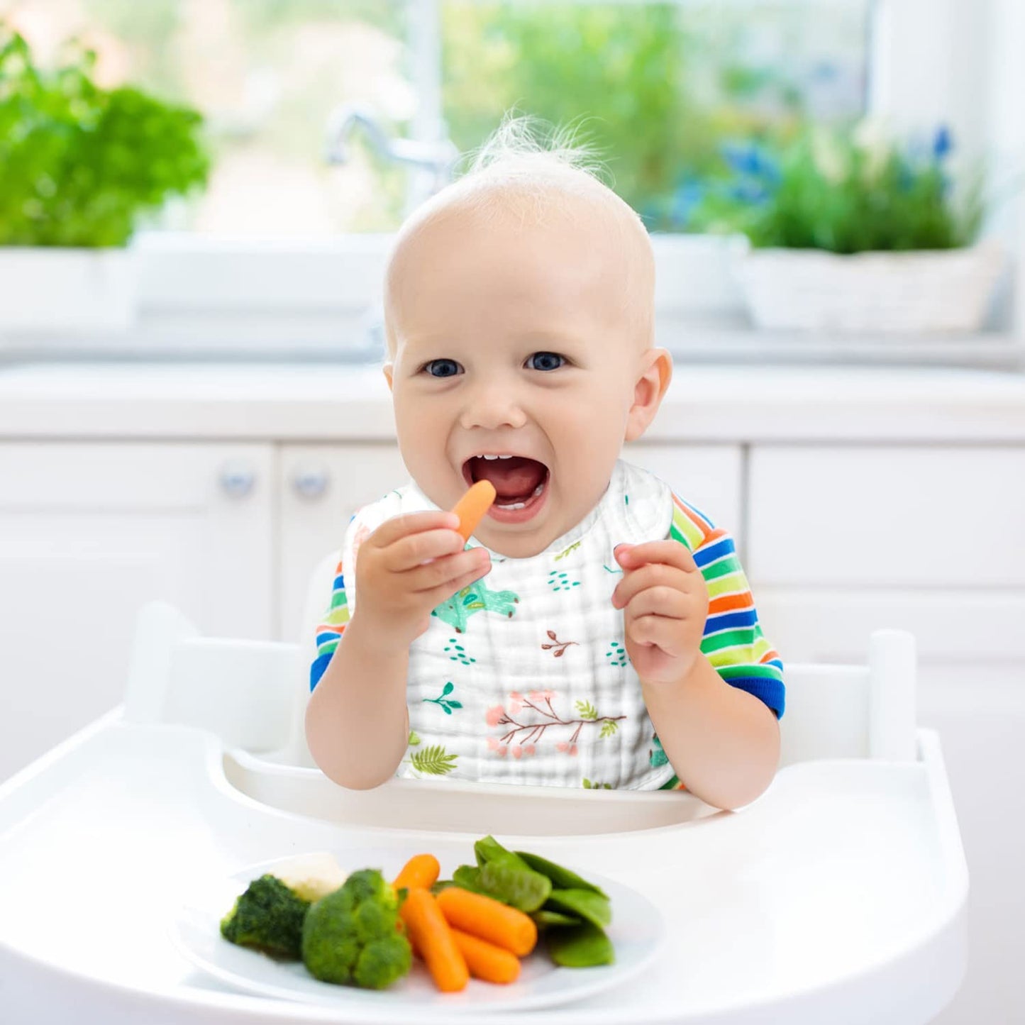 Zainpe 6Pcs Snap Muslin Cotton Bibs for Baby Love Heart Milk Letter Pattern Bib with 6 Absorbent Soft Layers, Machine Washable Burp Cloths for Infants Newborns Toddlers Drooling Feeding and Teething