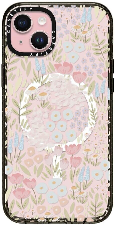 CASETiFY Impact iPhone 15 Pro Max Case [4X Military Grade Drop Tested / 8.2ft Drop Protection/Compatible with Magsafe] White/Black Colorblock - Clear Black