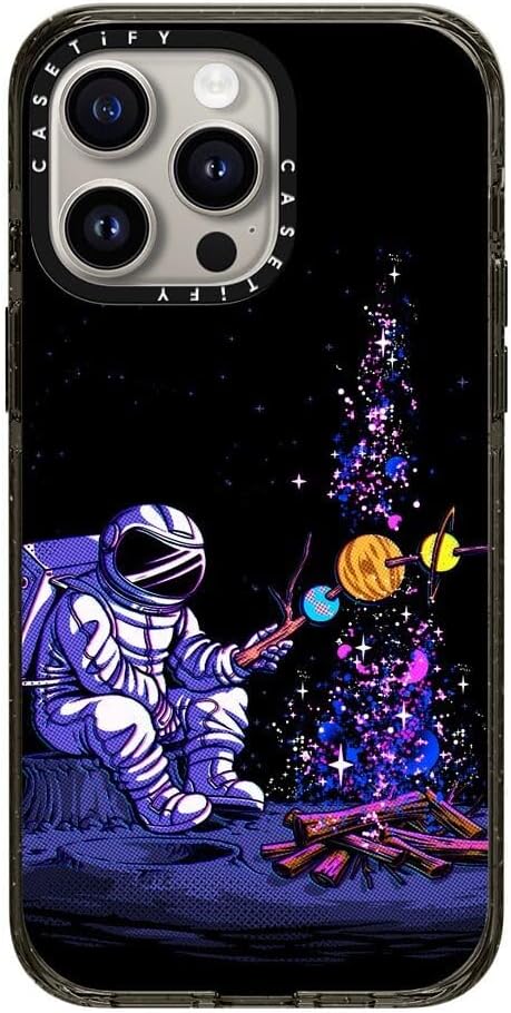 CASETiFY Impact iPhone 15 Pro Max Case [4X Military Grade Drop Tested / 8.2ft Drop Protection/Compatible with Magsafe] White/Black Colorblock - Clear Black