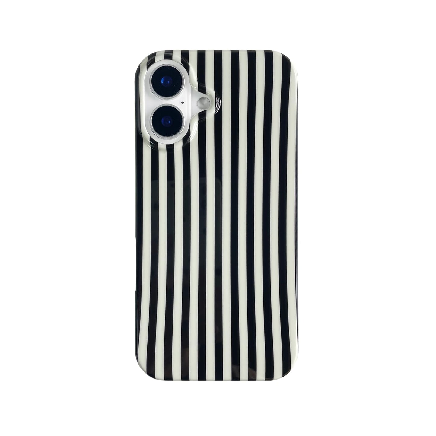 Cute Striped Phone Case Compatible with iPhone 14/13 6.1",Aesthetic Trendy Retro Stripe Pattern Chic Pretty Stylish Protective Girls Women Cover for iPhone 14/13-Black White