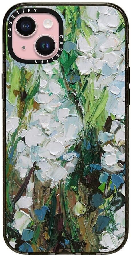 CASETiFY Impact iPhone 15 Pro Max Case [4X Military Grade Drop Tested / 8.2ft Drop Protection/Compatible with Magsafe] White/Black Colorblock - Clear Black