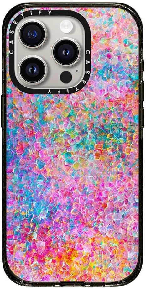 CASETiFY Impact iPhone 15 Pro Max Case [4X Military Grade Drop Tested / 8.2ft Drop Protection/Compatible with Magsafe] White/Black Colorblock - Clear Black