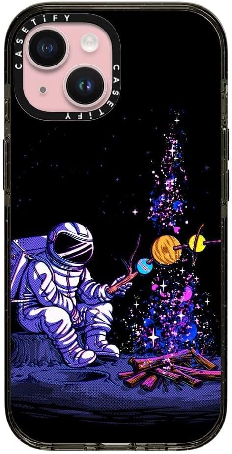 CASETiFY Impact iPhone 15 Pro Max Case [4X Military Grade Drop Tested / 8.2ft Drop Protection/Compatible with Magsafe] White/Black Colorblock - Clear Black