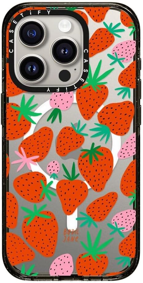 CASETiFY Impact iPhone 15 Pro Max Case [4X Military Grade Drop Tested / 8.2ft Drop Protection/Compatible with Magsafe] White/Black Colorblock - Clear Black