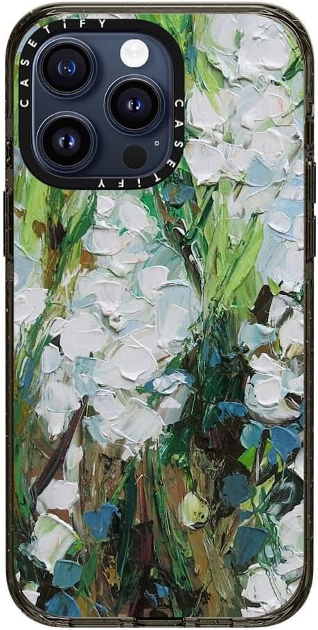 CASETiFY Impact iPhone 15 Pro Max Case [4X Military Grade Drop Tested / 8.2ft Drop Protection/Compatible with Magsafe] White/Black Colorblock - Clear Black