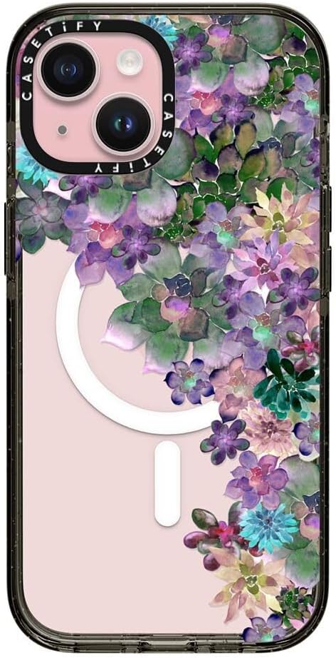 CASETiFY Impact iPhone 15 Pro Max Case [4X Military Grade Drop Tested / 8.2ft Drop Protection/Compatible with Magsafe] White/Black Colorblock - Clear Black