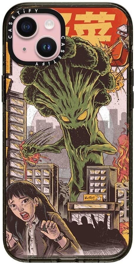 CASETiFY Impact iPhone 15 Pro Max Case [4X Military Grade Drop Tested / 8.2ft Drop Protection/Compatible with Magsafe] White/Black Colorblock - Clear Black