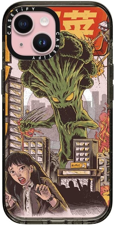 CASETiFY Impact iPhone 15 Pro Max Case [4X Military Grade Drop Tested / 8.2ft Drop Protection/Compatible with Magsafe] White/Black Colorblock - Clear Black