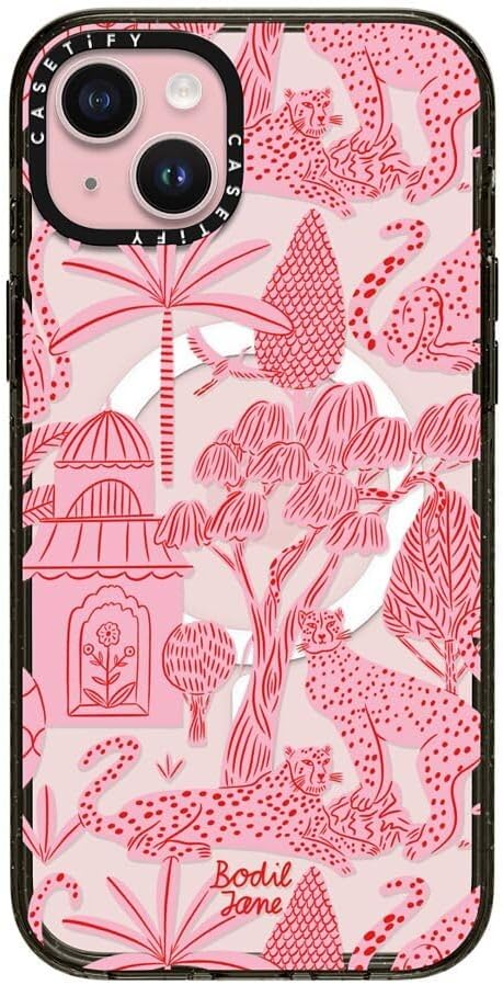 CASETiFY Impact iPhone 15 Pro Max Case [4X Military Grade Drop Tested / 8.2ft Drop Protection/Compatible with Magsafe] White/Black Colorblock - Clear Black