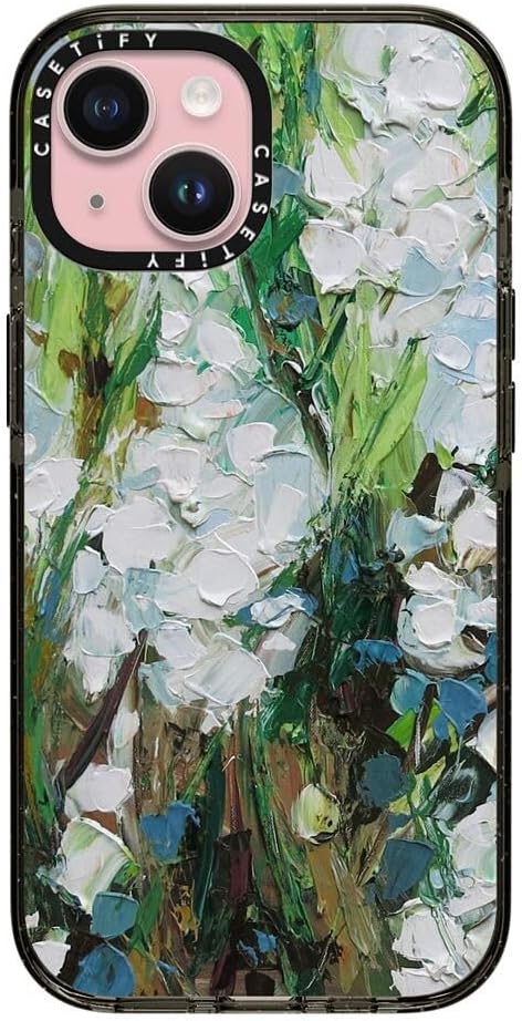 CASETiFY Impact iPhone 15 Pro Max Case [4X Military Grade Drop Tested / 8.2ft Drop Protection/Compatible with Magsafe] White/Black Colorblock - Clear Black