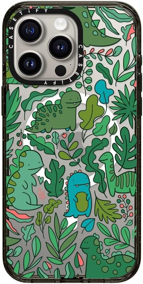 CASETiFY Impact iPhone 15 Pro Max Case [4X Military Grade Drop Tested / 8.2ft Drop Protection/Compatible with Magsafe] White/Black Colorblock - Clear Black