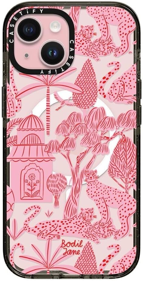 CASETiFY Impact iPhone 15 Pro Max Case [4X Military Grade Drop Tested / 8.2ft Drop Protection/Compatible with Magsafe] White/Black Colorblock - Clear Black