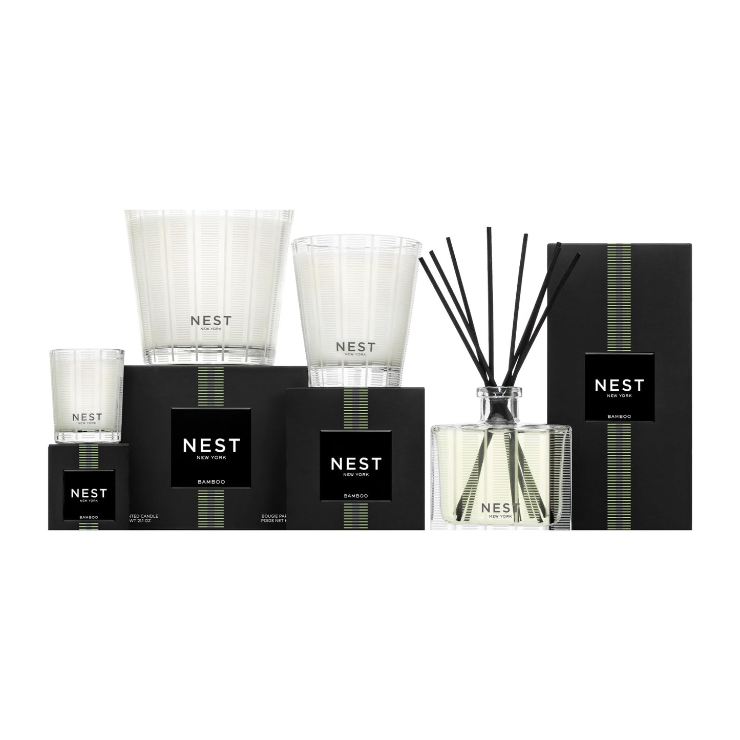 NEST New York Scented Classic Candle, Amber & Incense - 8.1 oz - Up to 60-Hour Burn Time - Reusable Glass Vessel