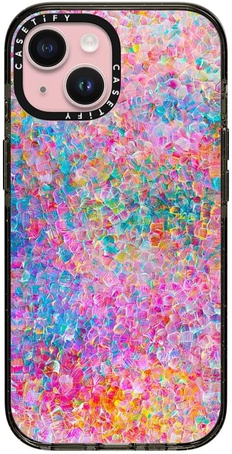 CASETiFY Impact iPhone 15 Pro Max Case [4X Military Grade Drop Tested / 8.2ft Drop Protection/Compatible with Magsafe] White/Black Colorblock - Clear Black