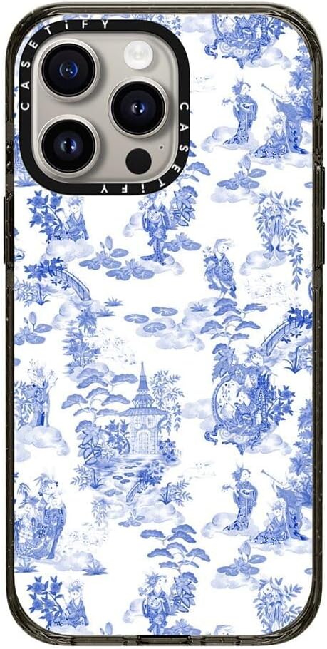 CASETiFY Impact iPhone 15 Pro Max Case [4X Military Grade Drop Tested / 8.2ft Drop Protection/Compatible with Magsafe] White/Black Colorblock - Clear Black