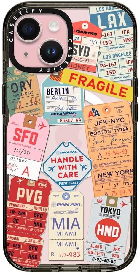 CASETiFY Impact iPhone 15 Pro Max Case [4X Military Grade Drop Tested / 8.2ft Drop Protection/Compatible with Magsafe] White/Black Colorblock - Clear Black