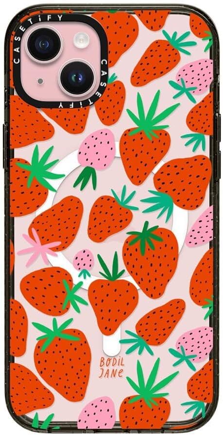 CASETiFY Impact iPhone 15 Pro Max Case [4X Military Grade Drop Tested / 8.2ft Drop Protection/Compatible with Magsafe] White/Black Colorblock - Clear Black