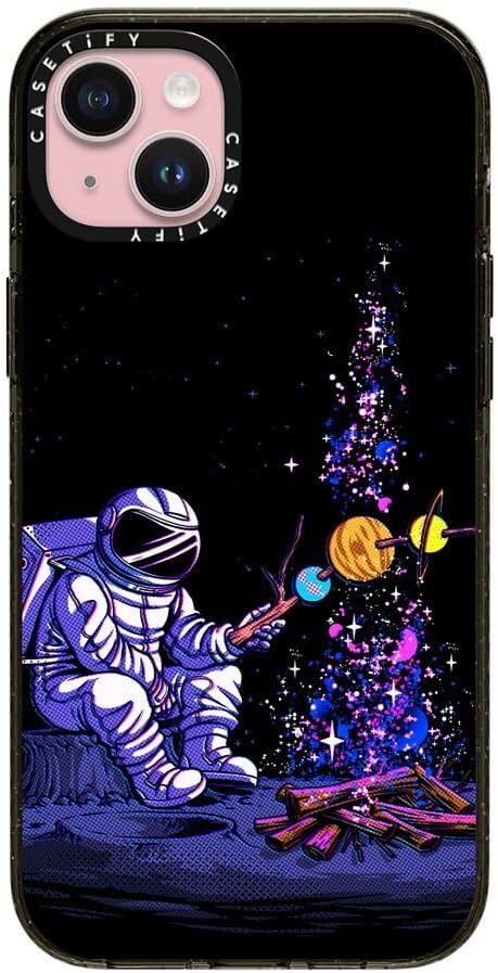 CASETiFY Impact iPhone 15 Pro Max Case [4X Military Grade Drop Tested / 8.2ft Drop Protection/Compatible with Magsafe] White/Black Colorblock - Clear Black