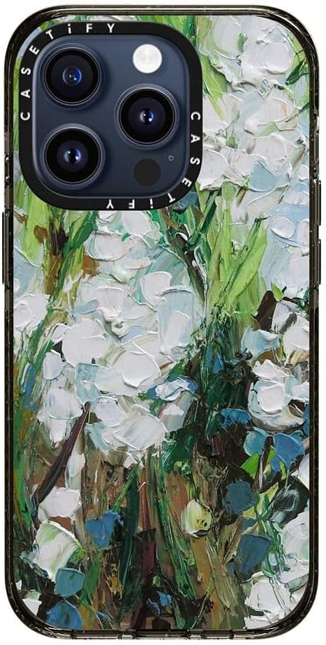 CASETiFY Impact iPhone 15 Pro Max Case [4X Military Grade Drop Tested / 8.2ft Drop Protection/Compatible with Magsafe] White/Black Colorblock - Clear Black