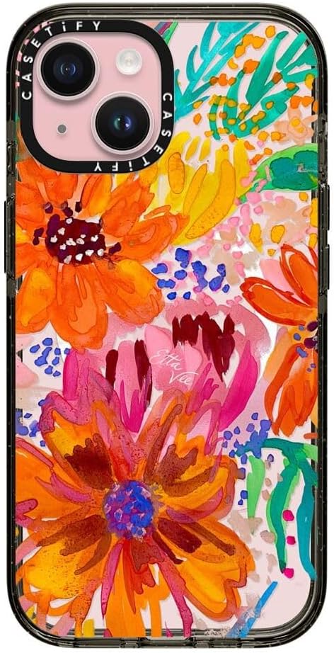 CASETiFY Impact iPhone 15 Pro Max Case [4X Military Grade Drop Tested / 8.2ft Drop Protection/Compatible with Magsafe] White/Black Colorblock - Clear Black