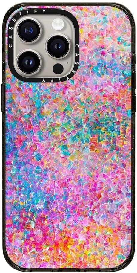 CASETiFY Impact iPhone 15 Pro Max Case [4X Military Grade Drop Tested / 8.2ft Drop Protection/Compatible with Magsafe] White/Black Colorblock - Clear Black