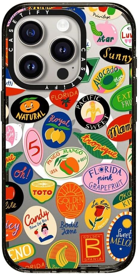 CASETiFY Impact iPhone 15 Pro Max Case [4X Military Grade Drop Tested / 8.2ft Drop Protection/Compatible with Magsafe] White/Black Colorblock - Clear Black