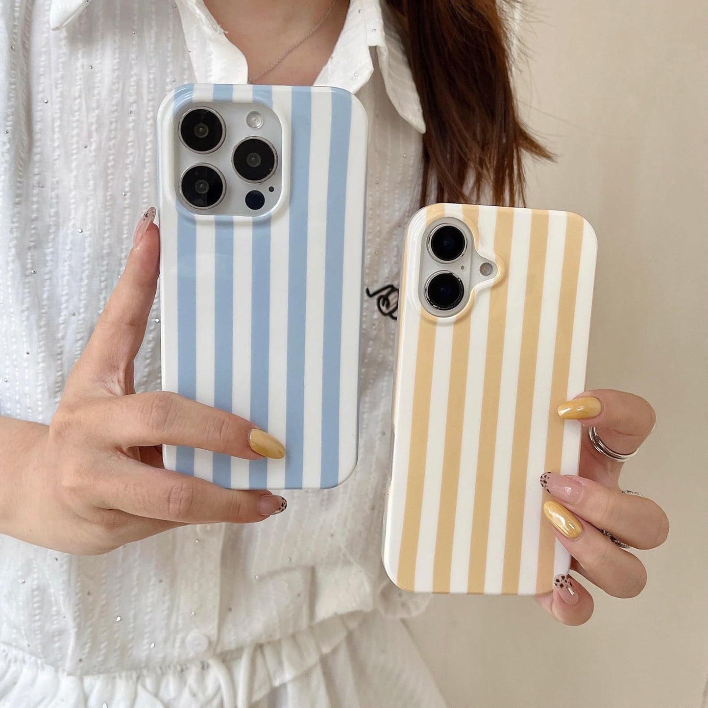 Cute Striped Phone Case Compatible with iPhone 14/13 6.1",Aesthetic Trendy Retro Stripe Pattern Chic Pretty Stylish Protective Girls Women Cover for iPhone 14/13-Black White