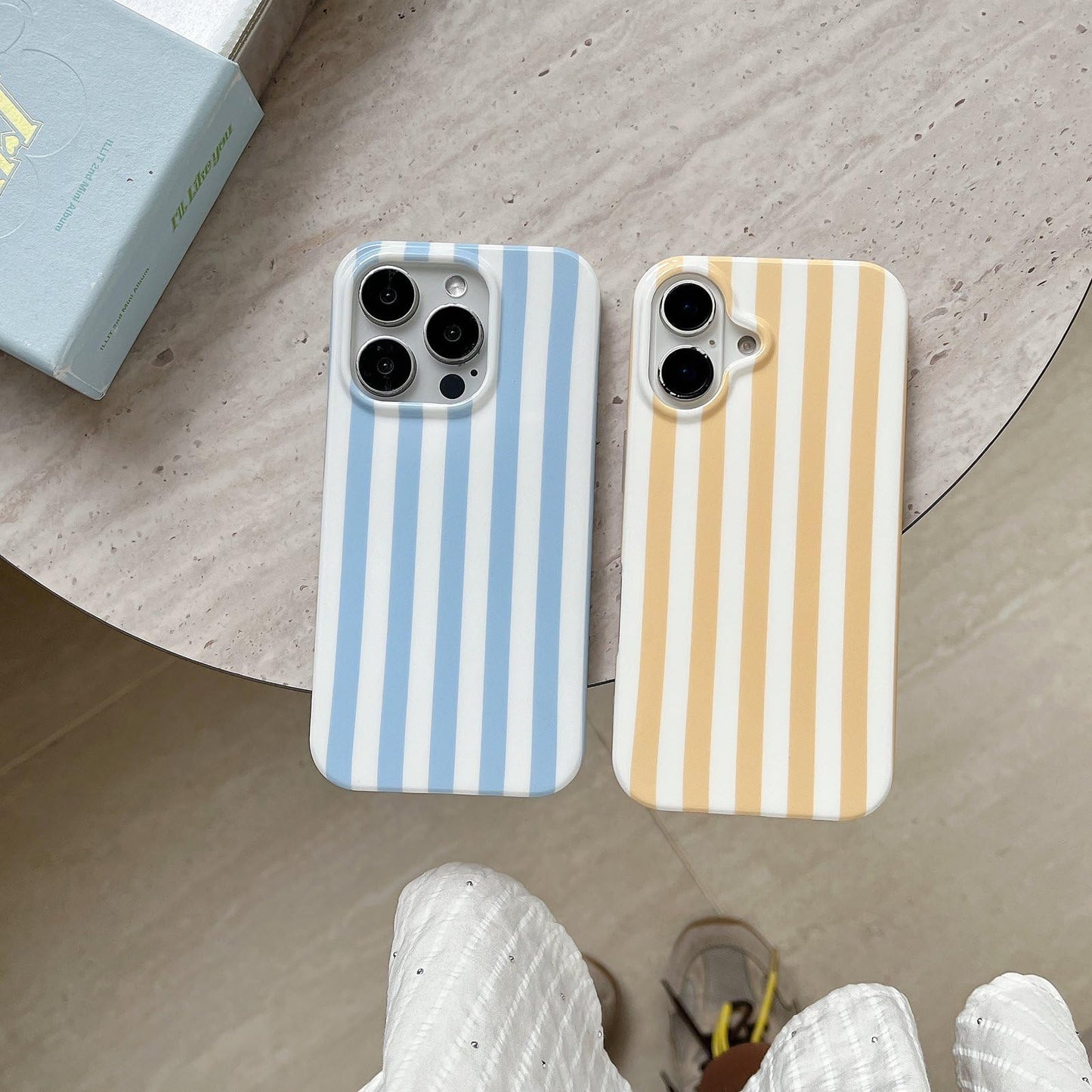 Cute Striped Phone Case Compatible with iPhone 14/13 6.1",Aesthetic Trendy Retro Stripe Pattern Chic Pretty Stylish Protective Girls Women Cover for iPhone 14/13-Black White