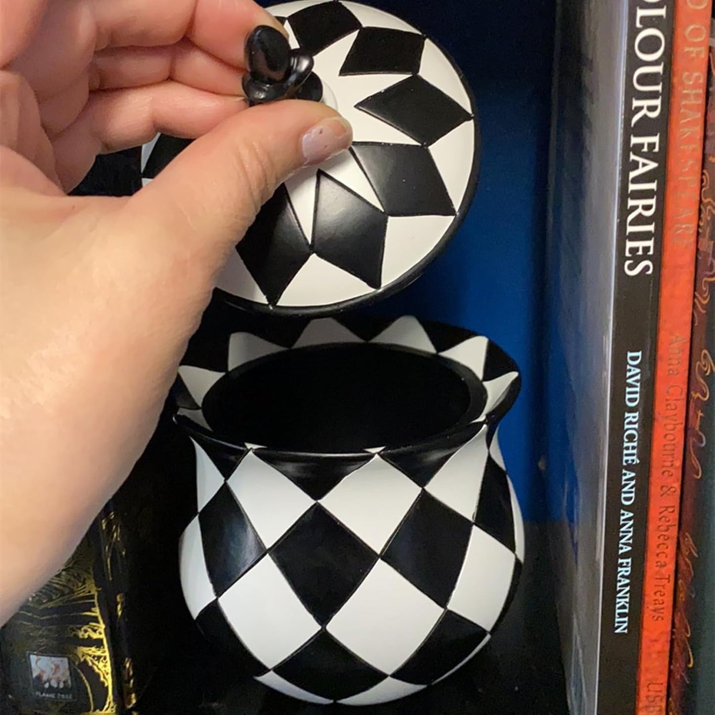 Black and White Jewelry Ring Storage Case Decorative Boxes With Lids For Home Decor Earring Container Decor Resin Necklace Travel Display Box Jewelry Box Female Gift