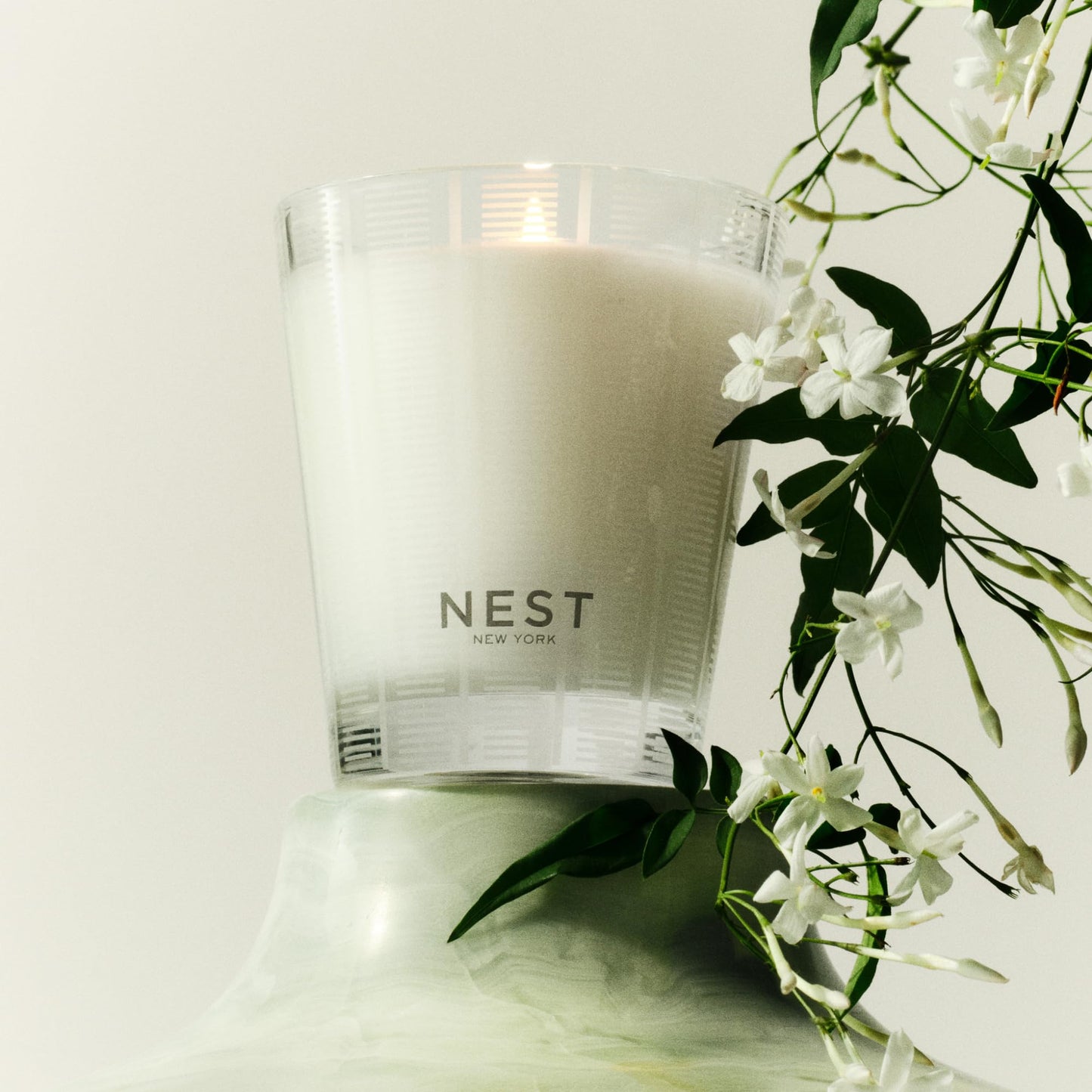 NEST New York Scented Classic Candle, Amber & Incense - 8.1 oz - Up to 60-Hour Burn Time - Reusable Glass Vessel