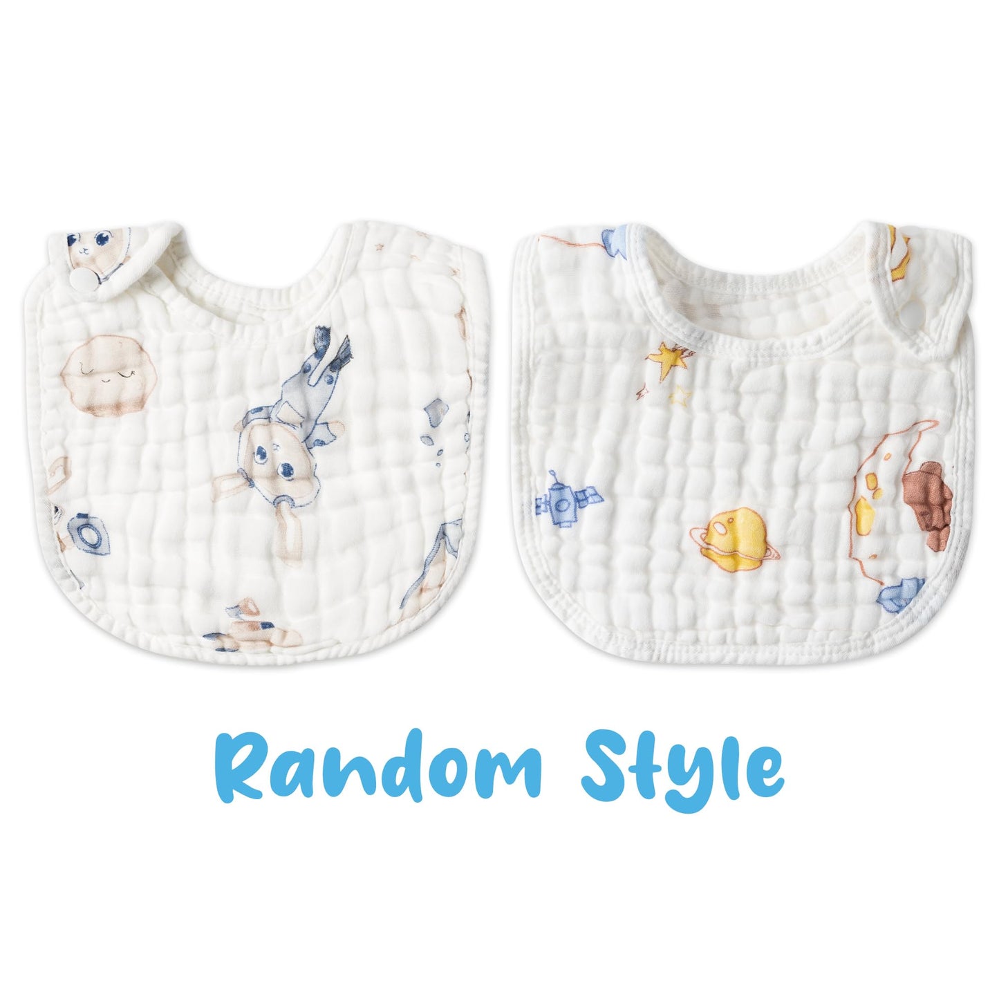 Zainpe 6Pcs Snap Muslin Cotton Bibs for Baby Love Heart Milk Letter Pattern Bib with 6 Absorbent Soft Layers, Machine Washable Burp Cloths for Infants Newborns Toddlers Drooling Feeding and Teething