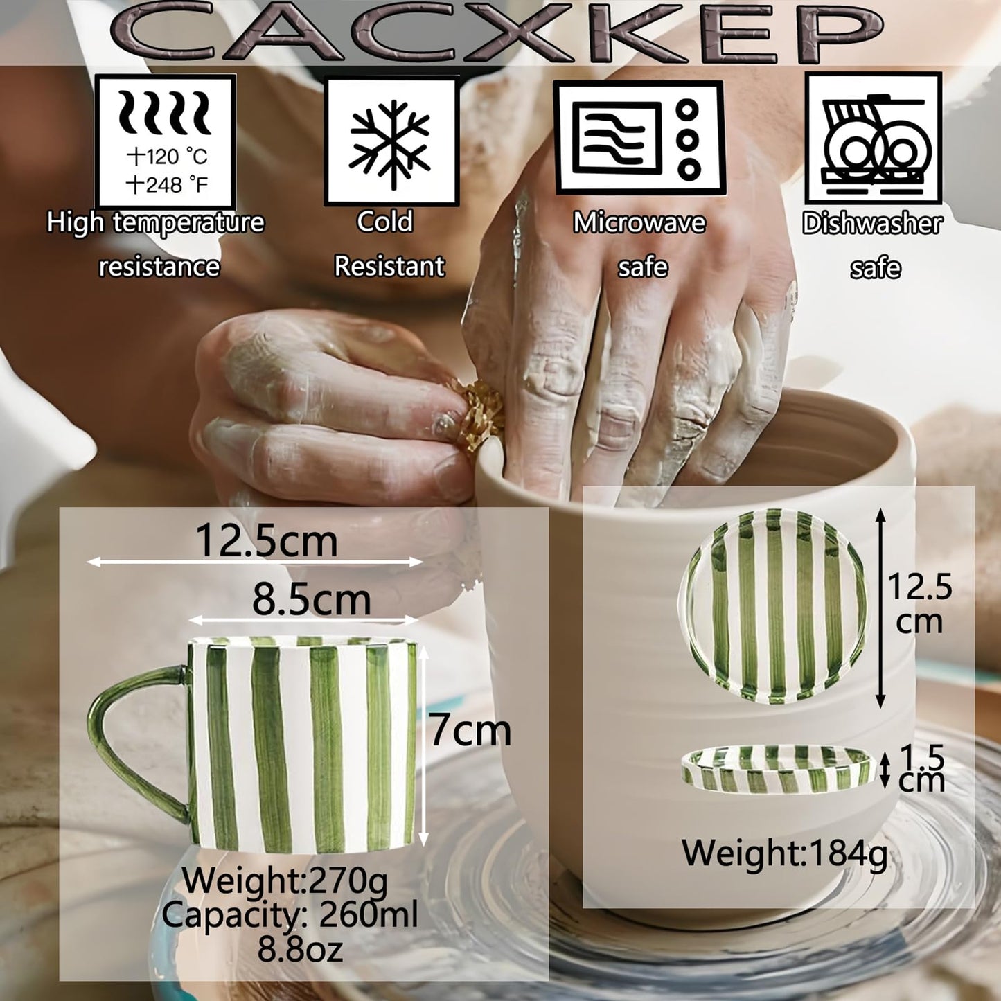 8 Oz Ceramic Coffee Mug Espresso Cups with Saucer Mug And Saucer Set Cup And Saucer Coffee Cups with Saucers Coffee Cups And Saucers,Black