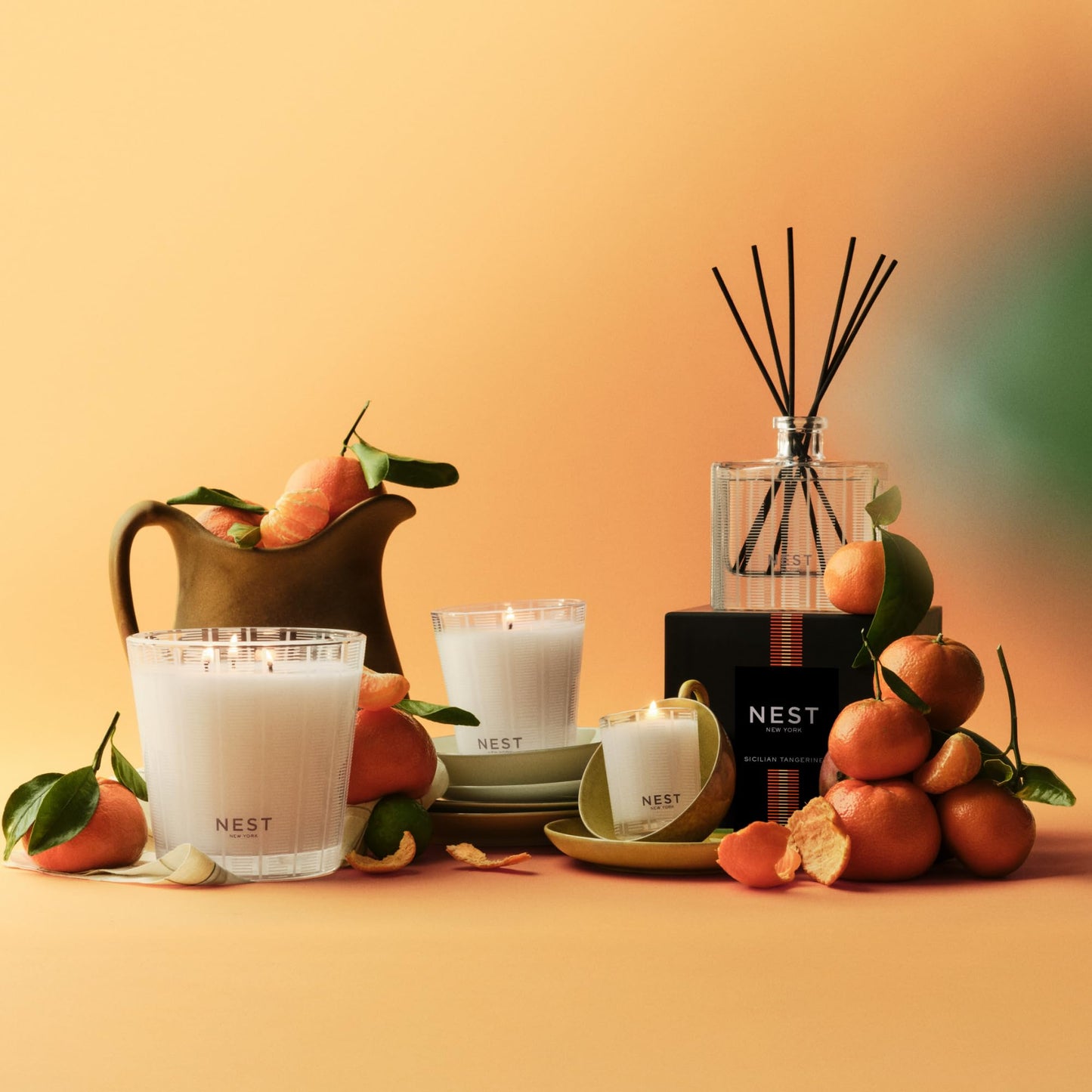 NEST New York Scented Classic Candle, Amber & Incense - 8.1 oz - Up to 60-Hour Burn Time - Reusable Glass Vessel