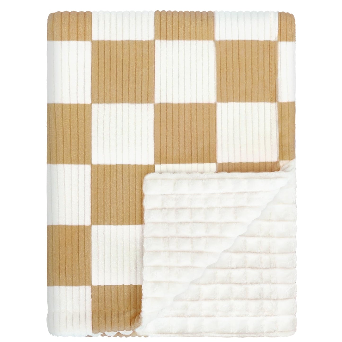 HOMRITAR Black and White Baby Blanket for Boys Ultra Soft Warm Lightweight Toddler Blanket with High Contrast Checkered, 3D Double Layer Fleece for Newborn Visual Touch Sensory 30x40 Inch