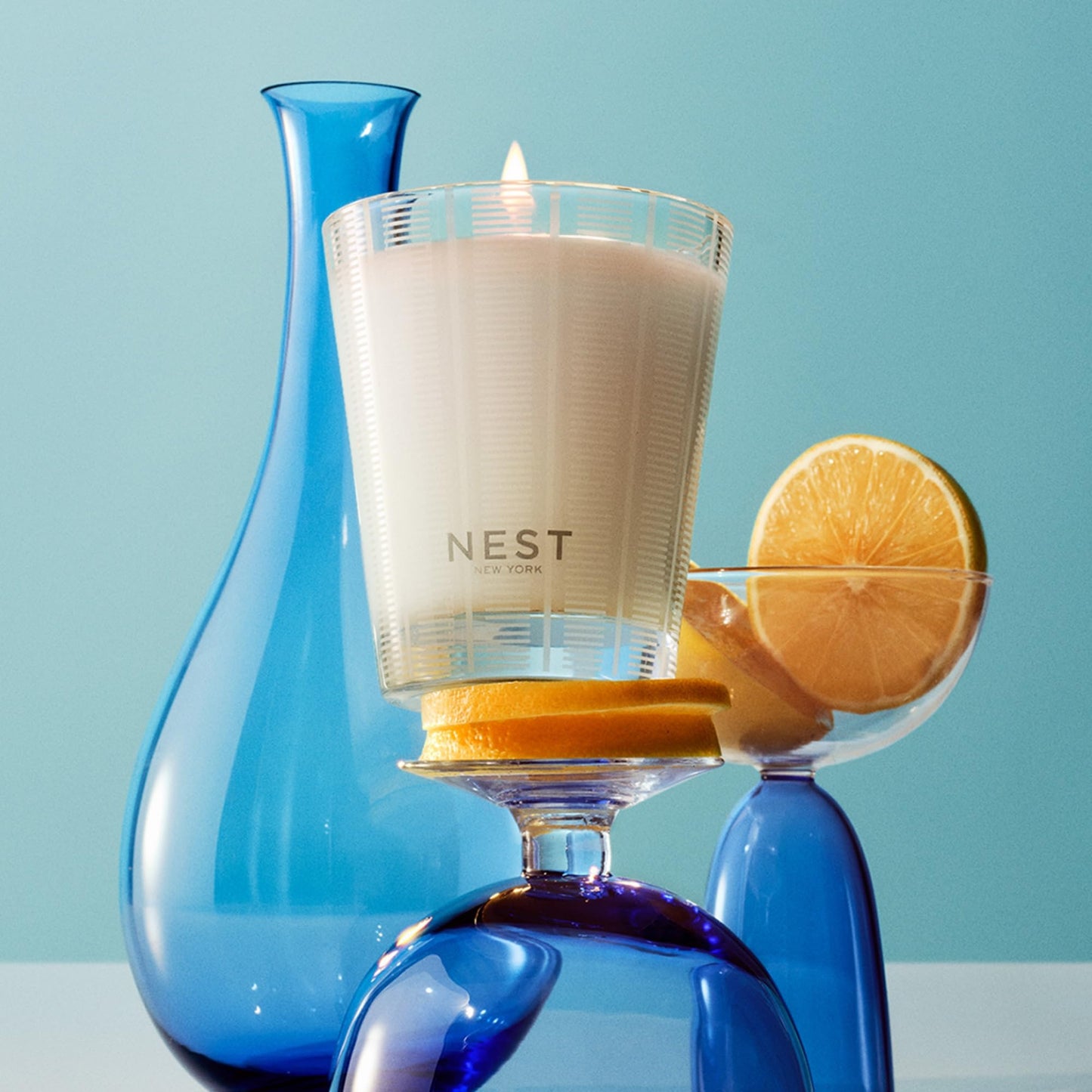 NEST New York Scented Classic Candle, Amber & Incense - 8.1 oz - Up to 60-Hour Burn Time - Reusable Glass Vessel