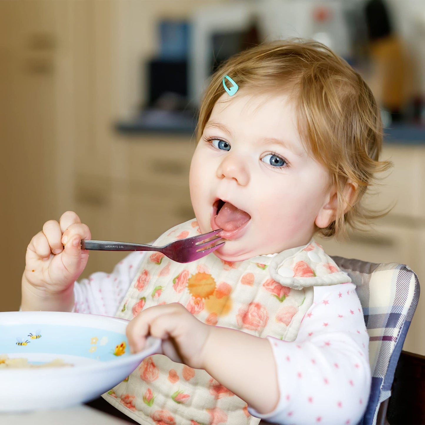 Zainpe 6Pcs Snap Muslin Cotton Bibs for Baby Love Heart Milk Letter Pattern Bib with 6 Absorbent Soft Layers, Machine Washable Burp Cloths for Infants Newborns Toddlers Drooling Feeding and Teething