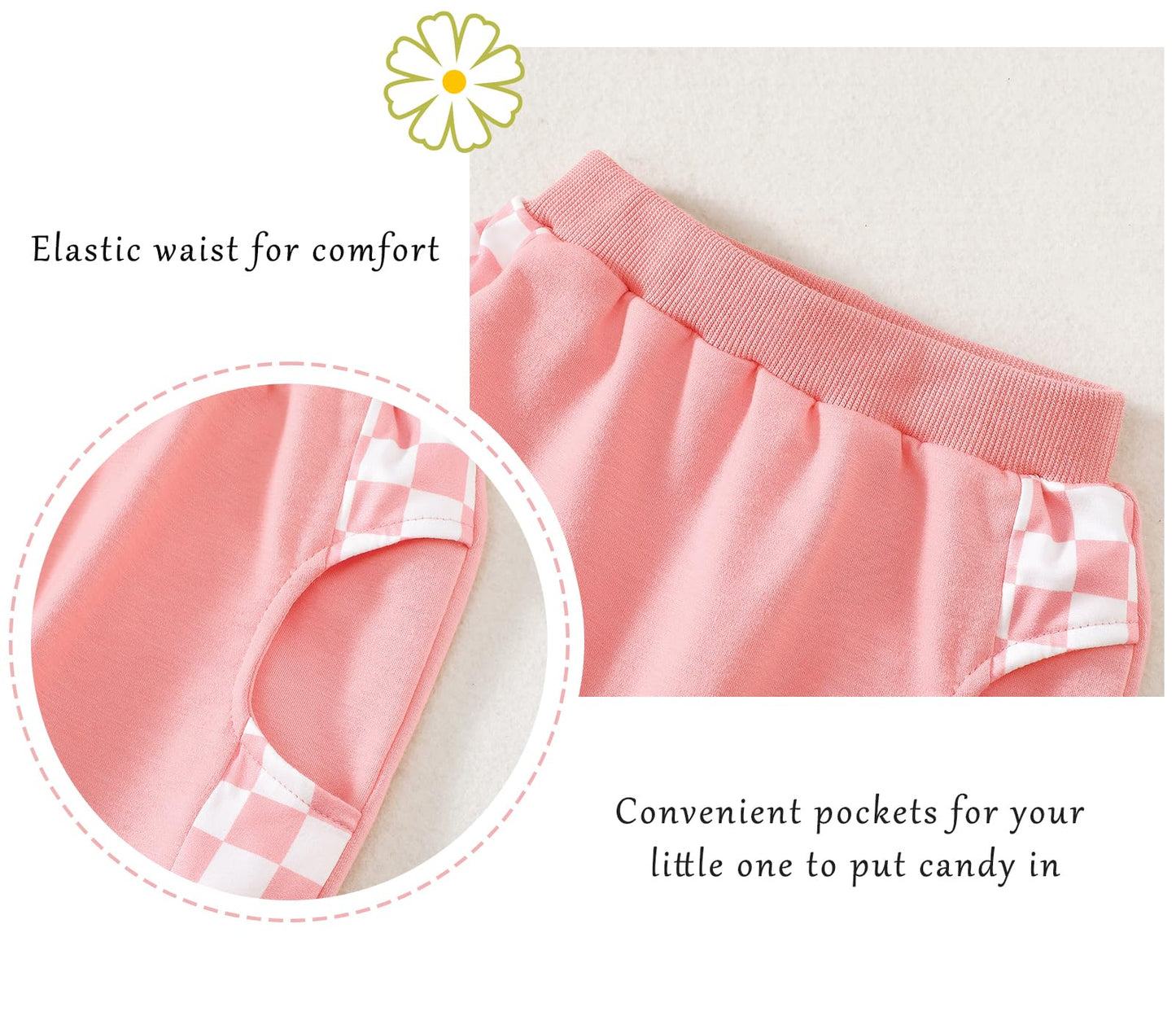 AMAWMW Infant Baby Girl Clothes Long Sleeve Loose Sweatshirts Pockets Pants Headband Outfits Fall Winter Spring Gift