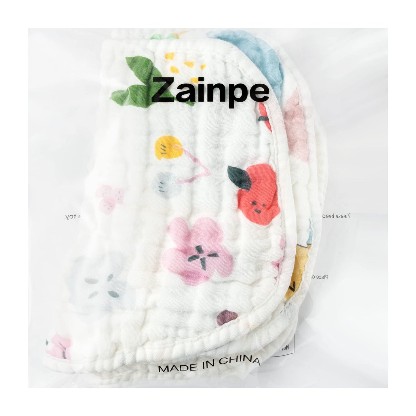 Zainpe 6Pcs Snap Muslin Cotton Bibs for Baby Love Heart Milk Letter Pattern Bib with 6 Absorbent Soft Layers, Machine Washable Burp Cloths for Infants Newborns Toddlers Drooling Feeding and Teething