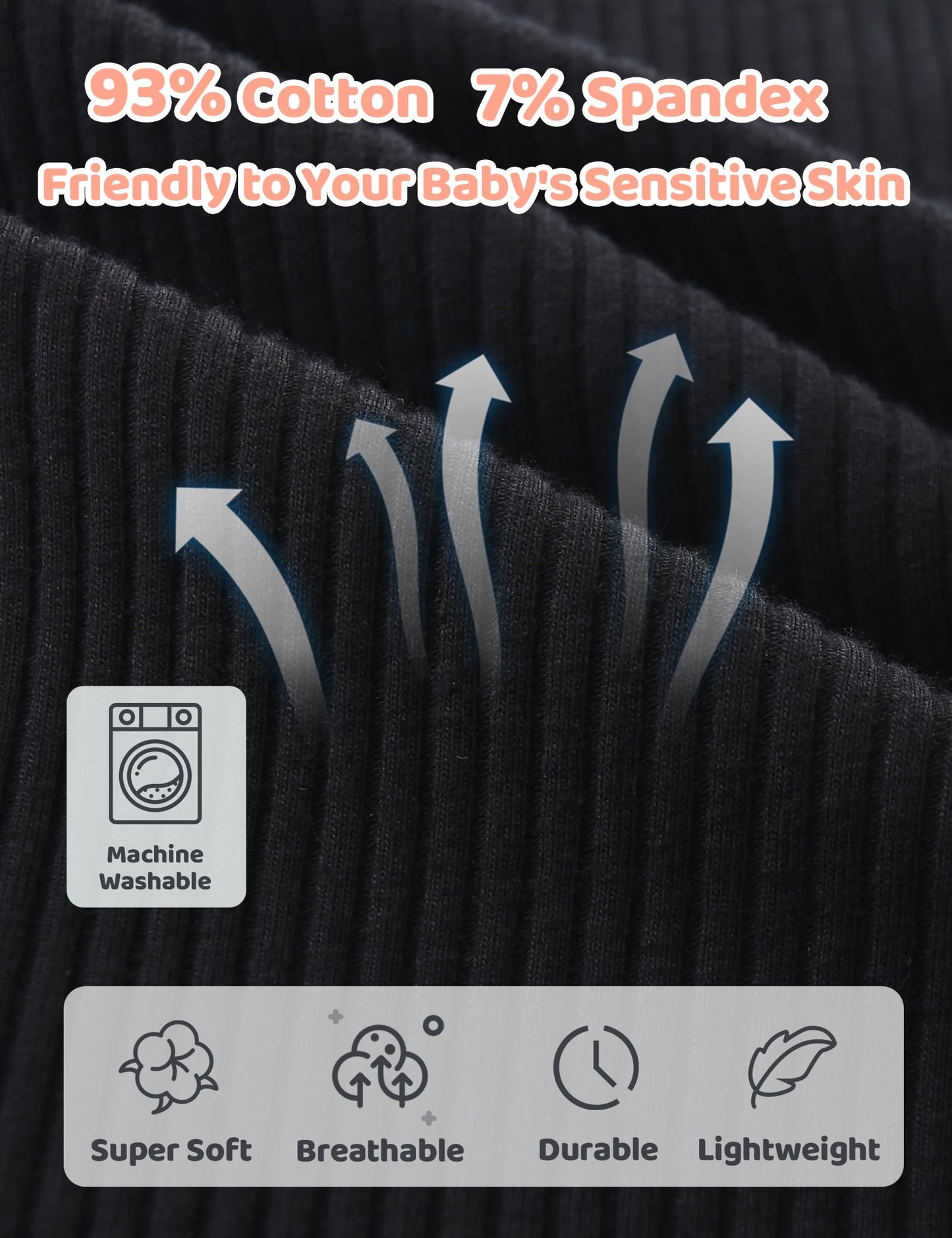 Newborn Unisex Baby Clothes 0-3 Months,Long Sleeve Onesie Infant Coming Home Outfits Romper with Mittens & Hat