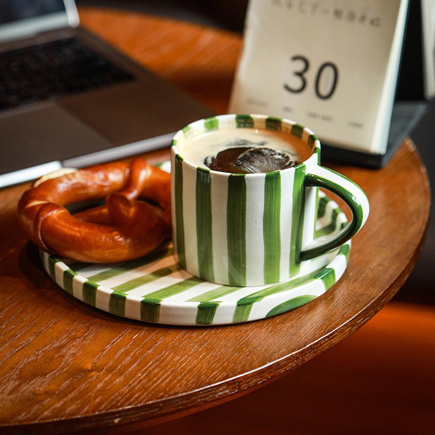 8 Oz Ceramic Coffee Mug Espresso Cups with Saucer Mug And Saucer Set Cup And Saucer Coffee Cups with Saucers Coffee Cups And Saucers,Black