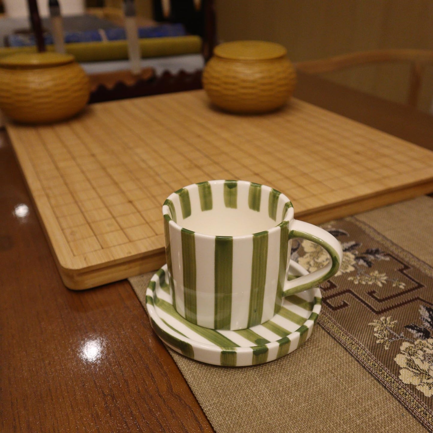 8 Oz Ceramic Coffee Mug Espresso Cups with Saucer Mug And Saucer Set Cup And Saucer Coffee Cups with Saucers Coffee Cups And Saucers,Black